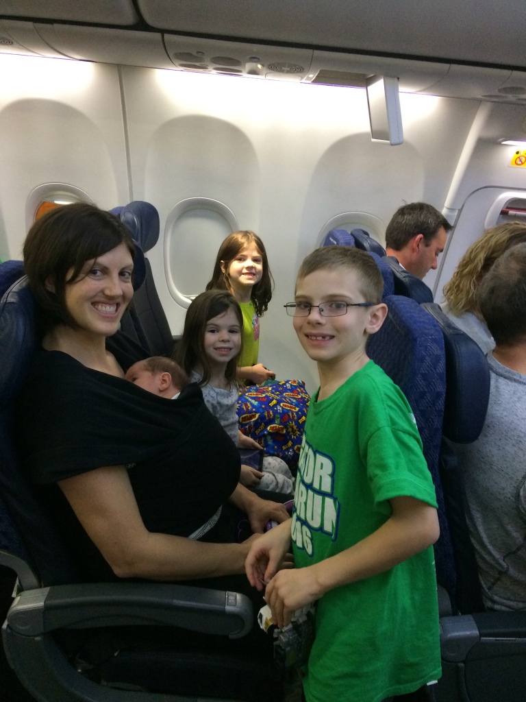 4 kids and a mom on a plane
